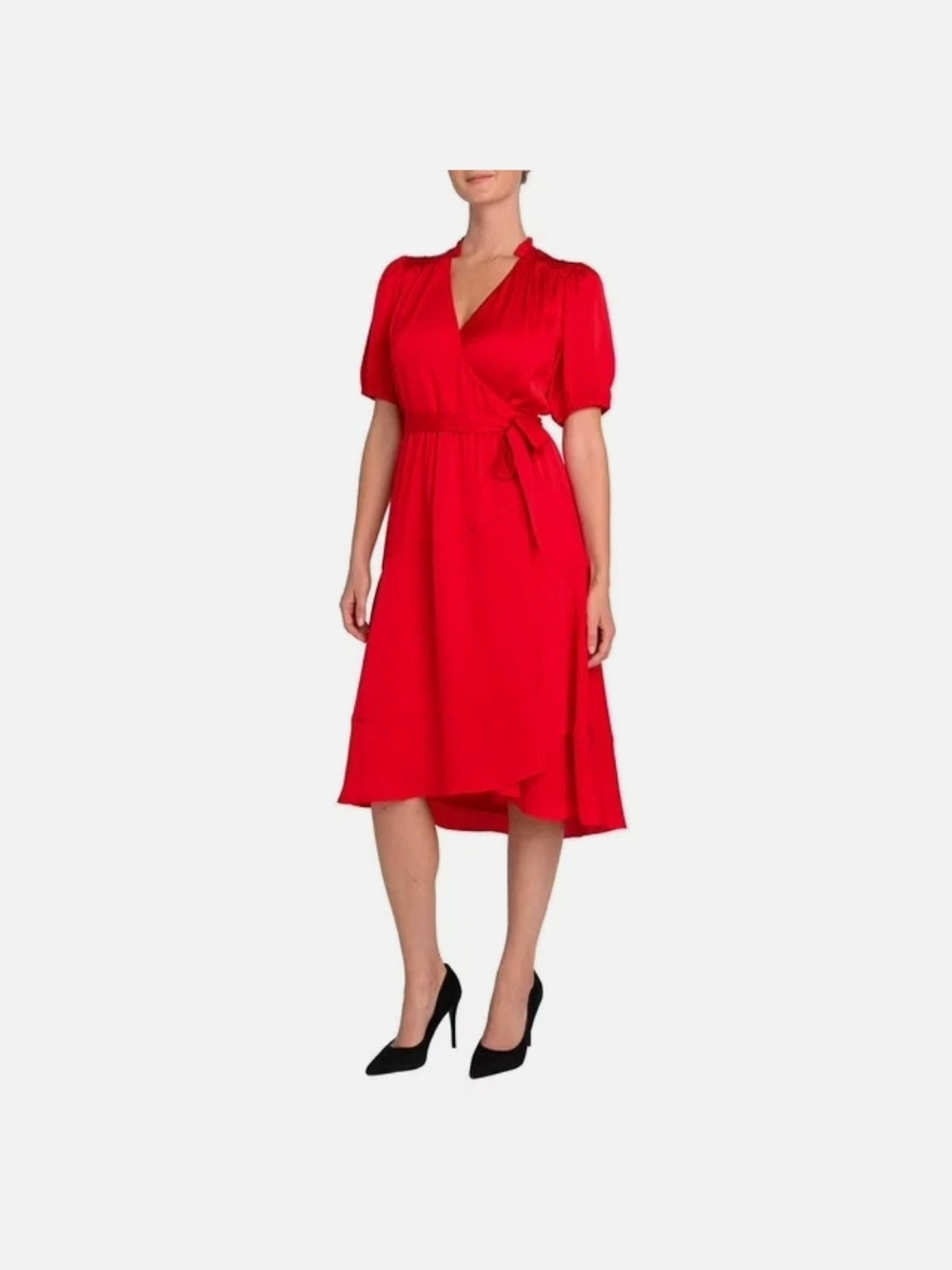 NEW Draper James  Red Wrap Midi Dress - Women